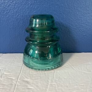 Hemingray Electrical Glass Insulator - 42 - Auga Blue - Heavy
